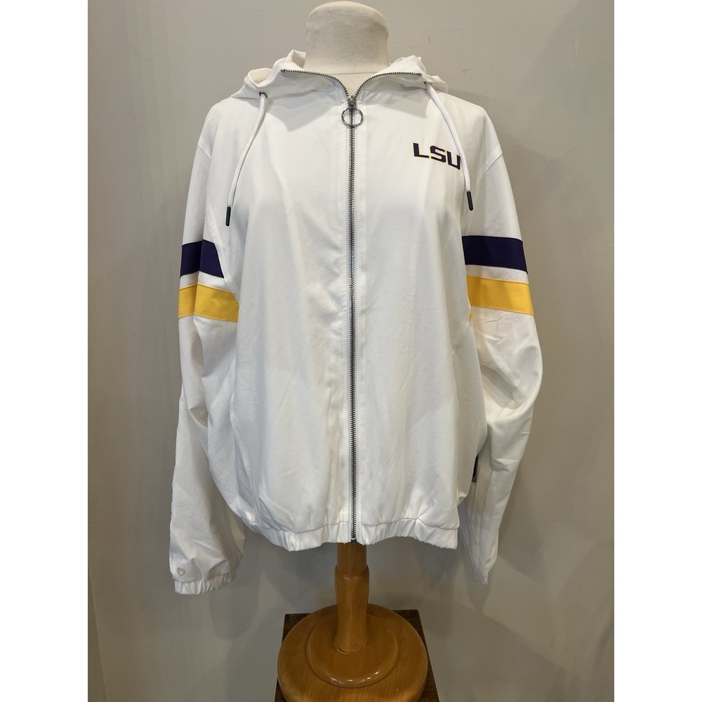 NWT Women's Colosseum LSU Tigers Full Zip Hooded Jacket Size XL